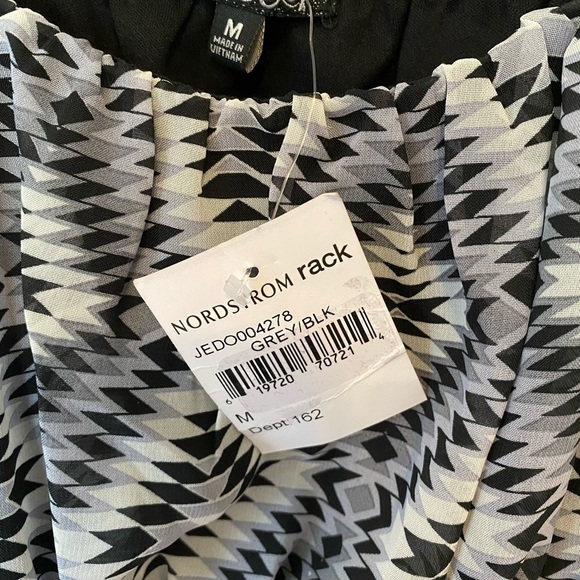 BEBOP spaghetti strap grey black chiffon dress med - Picture 7 of 9